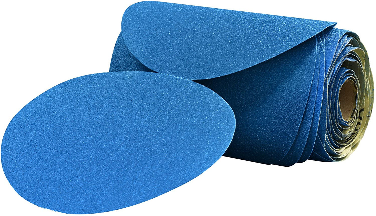 Stikit Blue Abrasive Disc Roll, 36206, 6 in, 180 grade, 100 discs per roll
