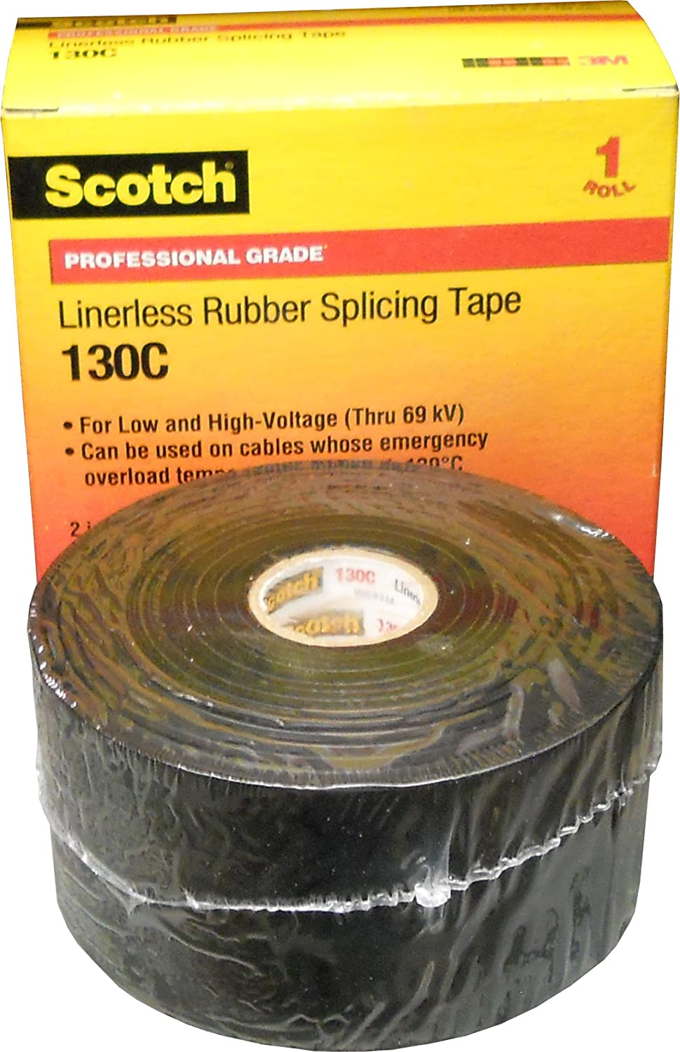 130C (3/4'X30FT) TAPE, SEALING, RUBBER, BLACK 0.75INX30FT