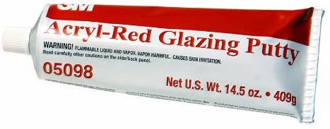 05098 Acryl-Red Glazing Putty Tube - 14.5 oz.