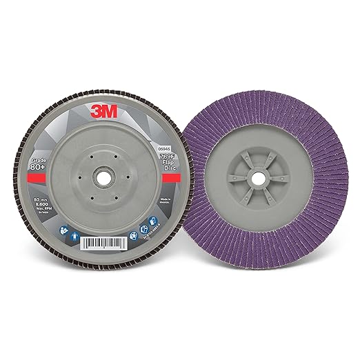 Flap Disc 769F, Type 29 Quick Change, 80+, 7 in x 5/8-11 Performance Abrasive