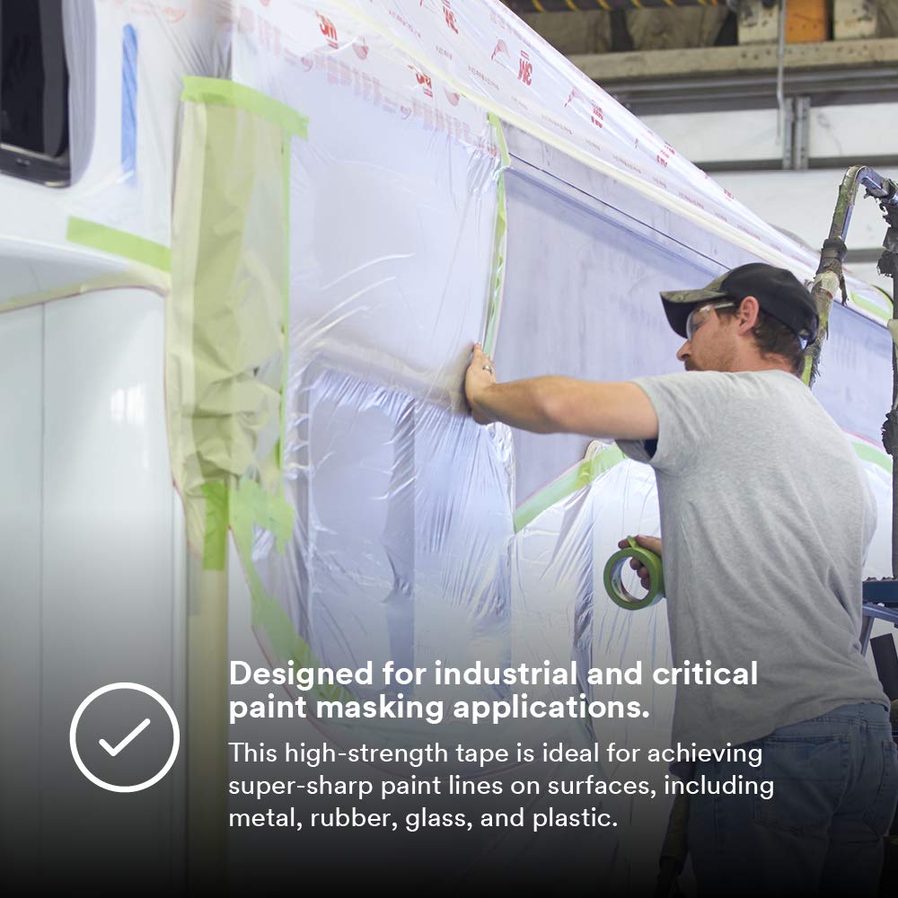 Performance Masking Tape, Green, Strong Holding for Automotive and Industrial