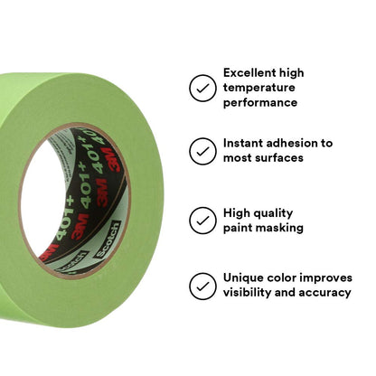 Performance Masking Tape, Green, Strong Holding for Automotive and Industrial
