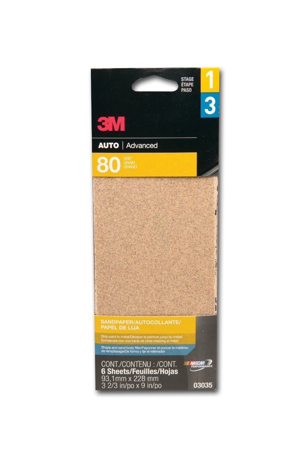 Sandpaper 3-2/3 x 9 Inch 80 Grit