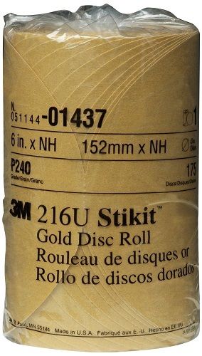 6' Round 3M Stikit Gold Discs