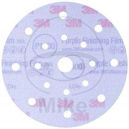 34784 6" P1500 Grit, Hookit Purple Finishing Film Disc Dust Free 50 Per Box