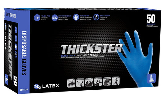 Thickster Lightly Powdered Latex Exam Grade Gloves