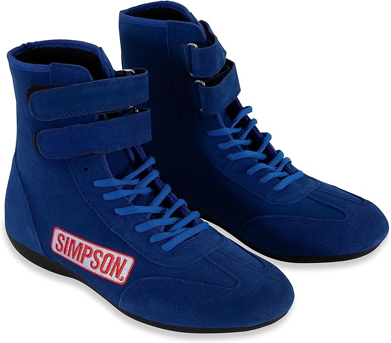 Racing 28900BL The Hightop Blue Size 9 SFI Approved Driving Shoes