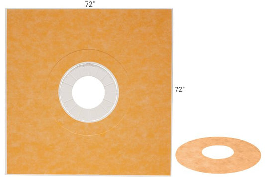 KST1830 Kerdi Center Outlet Shower Tray 72"x72