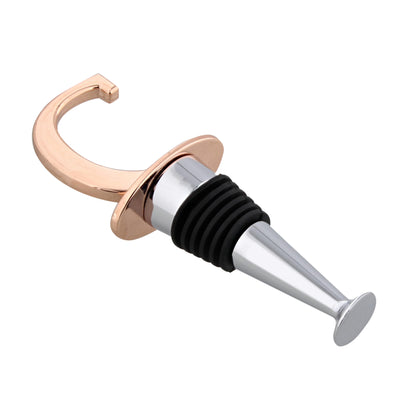 Reusable Wine Cork Bottle Wine Stopper Top Closer Seal, Rose Gold “C”