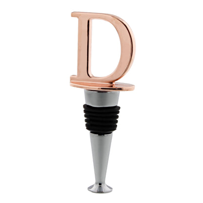 Reusable Wine Cork Bottle Wine Stopper Top Closer Seal, Rose Gold “D”