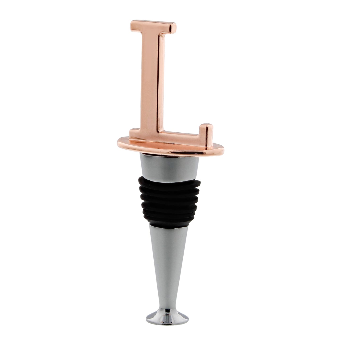Reusable Wine Cork Bottle Wine Stopper Top Closer Seal, Rose Gold “L”