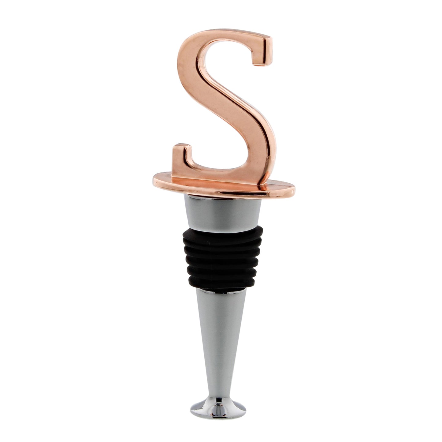 Reusable Wine Cork Bottle Wine Stopper Top Closer Seal, Rose Gold “S”