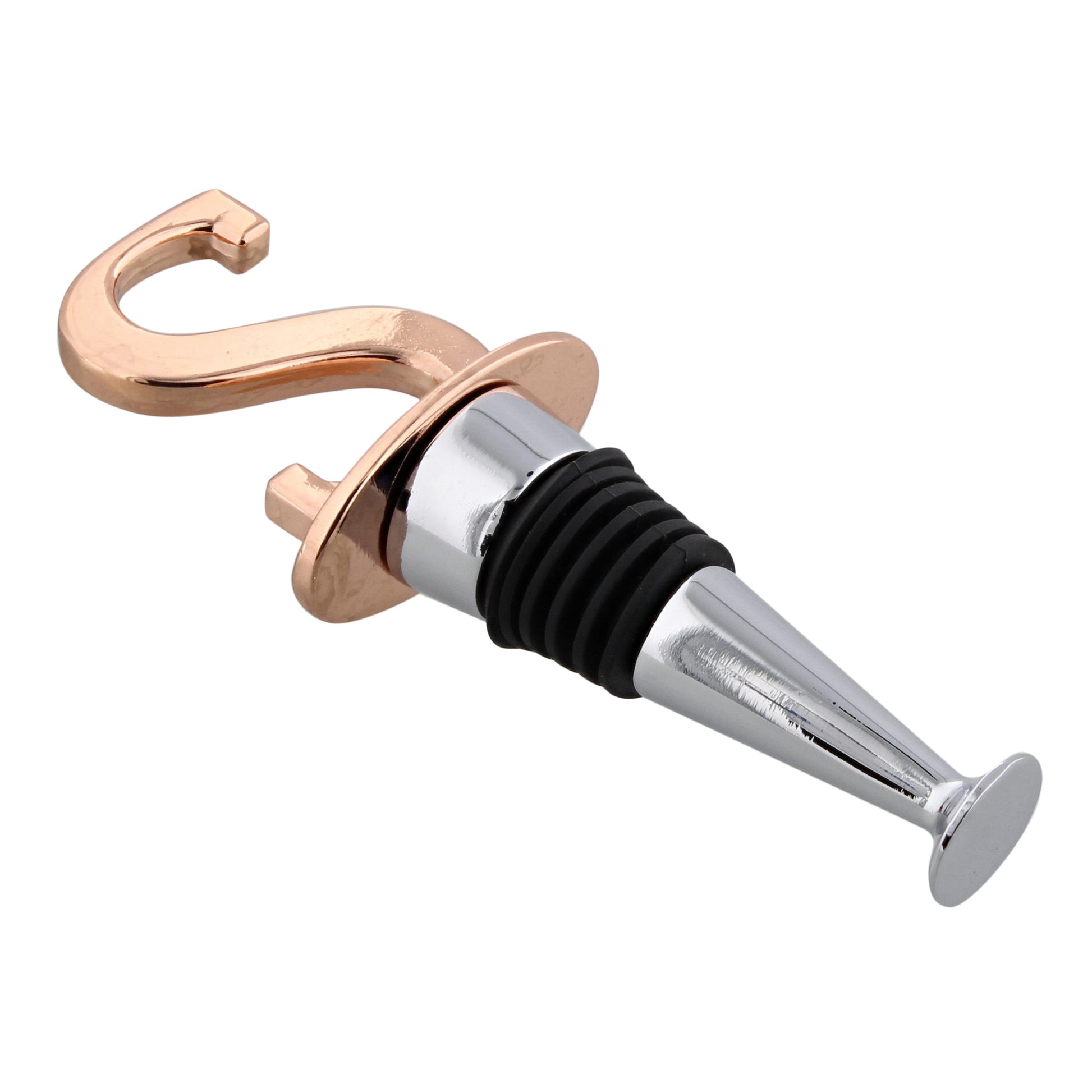 Reusable Wine Cork Bottle Wine Stopper Top Closer Seal, Rose Gold “S”