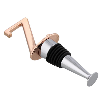Reusable Wine Cork Bottle Wine Stopper Top Closer Seal, Rose Gold “Z”