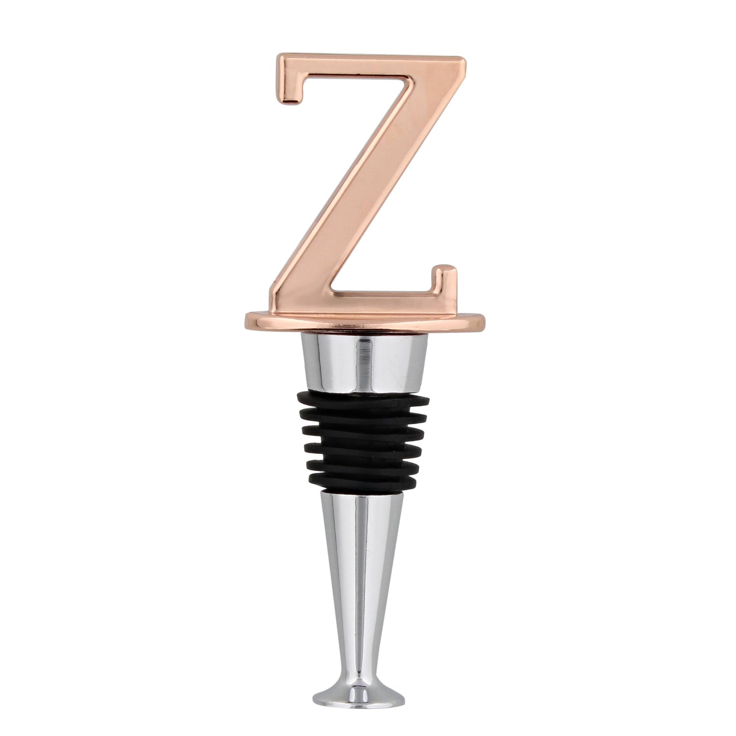 Reusable Wine Cork Bottle Wine Stopper Top Closer Seal, Rose Gold “Z”