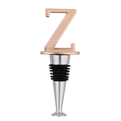 Reusable Wine Cork Bottle Wine Stopper Top Closer Seal, Rose Gold “Z”
