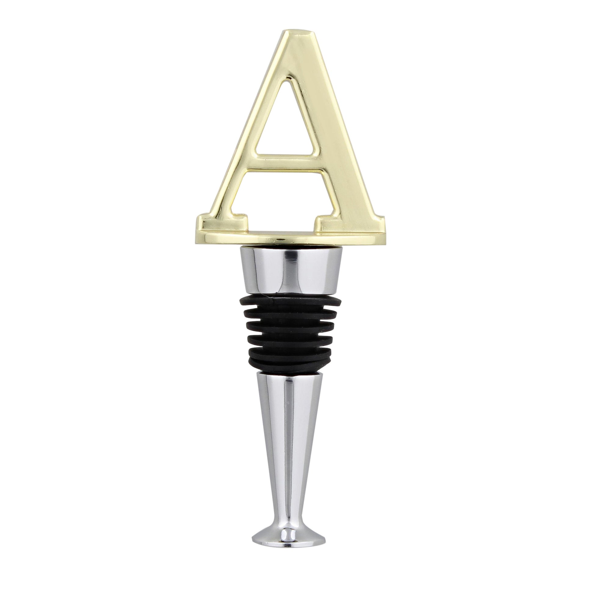 Reusable Wine Cork Bottle Wine Stopper Top Closer Seal, Brass “A”