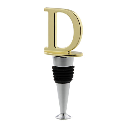Reusable Wine Cork Bottle Wine Stopper Top Closer Seal, Brass “D”
