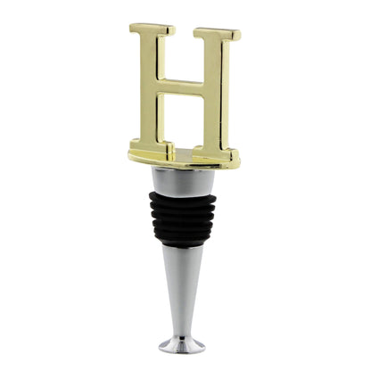 Reusable Wine Cork Bottle Wine Stopper Top Closer Seal, Brass “H”