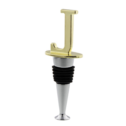 Reusable Wine Cork Bottle Wine Stopper Top Closer Seal, Brass “J”