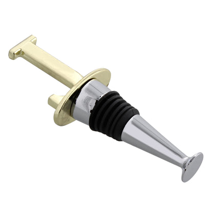 Reusable Wine Cork Bottle Wine Stopper Top Closer Seal, Brass “J”