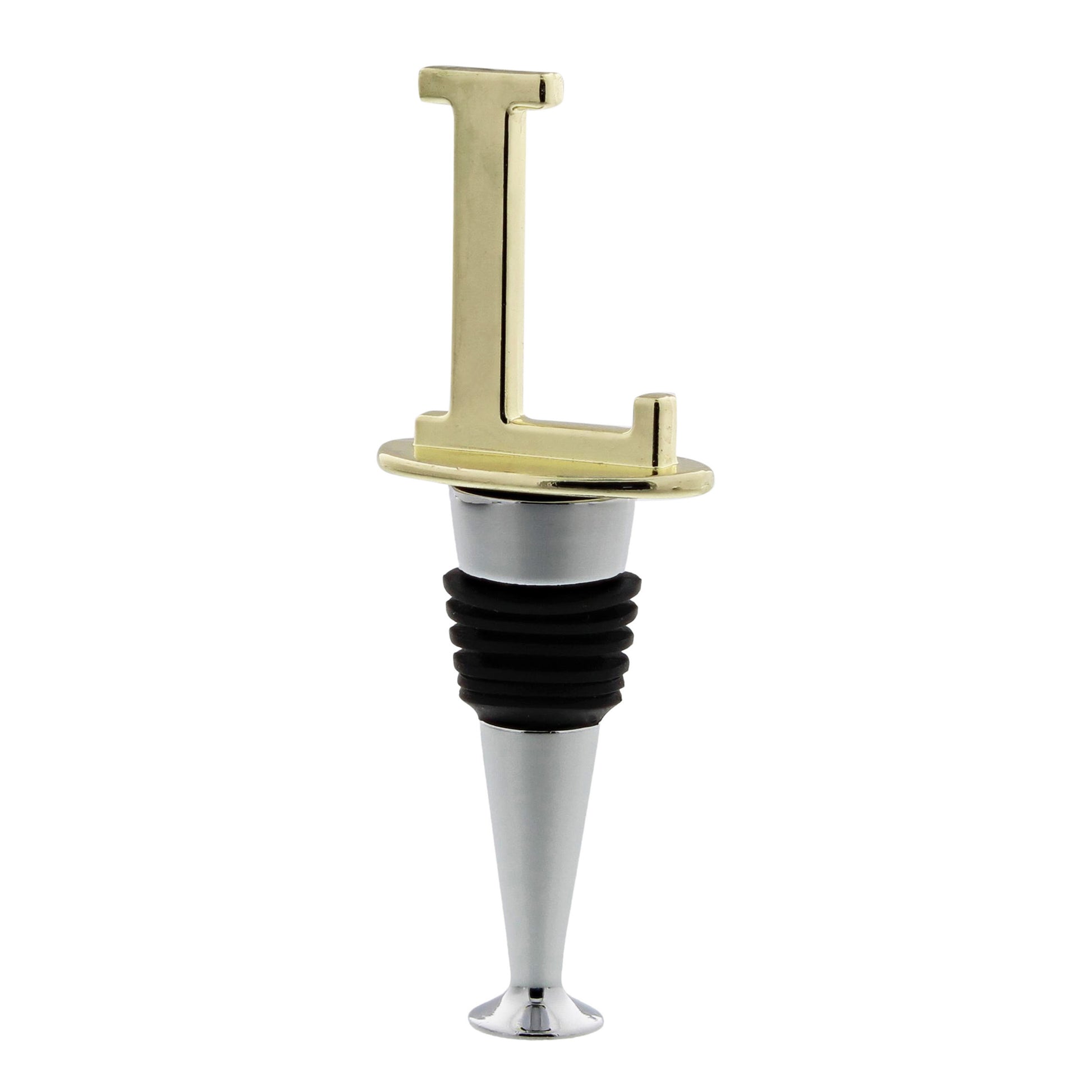 Reusable Wine Cork Bottle Wine Stopper Top Closer Seal, Brass “L”