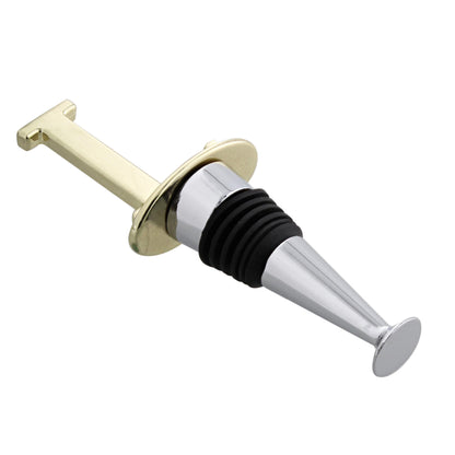 Reusable Wine Cork Bottle Wine Stopper Top Closer Seal, Brass “L”
