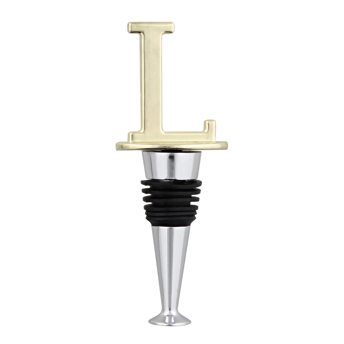 Reusable Wine Cork Bottle Wine Stopper Top Closer Seal, Brass “L”