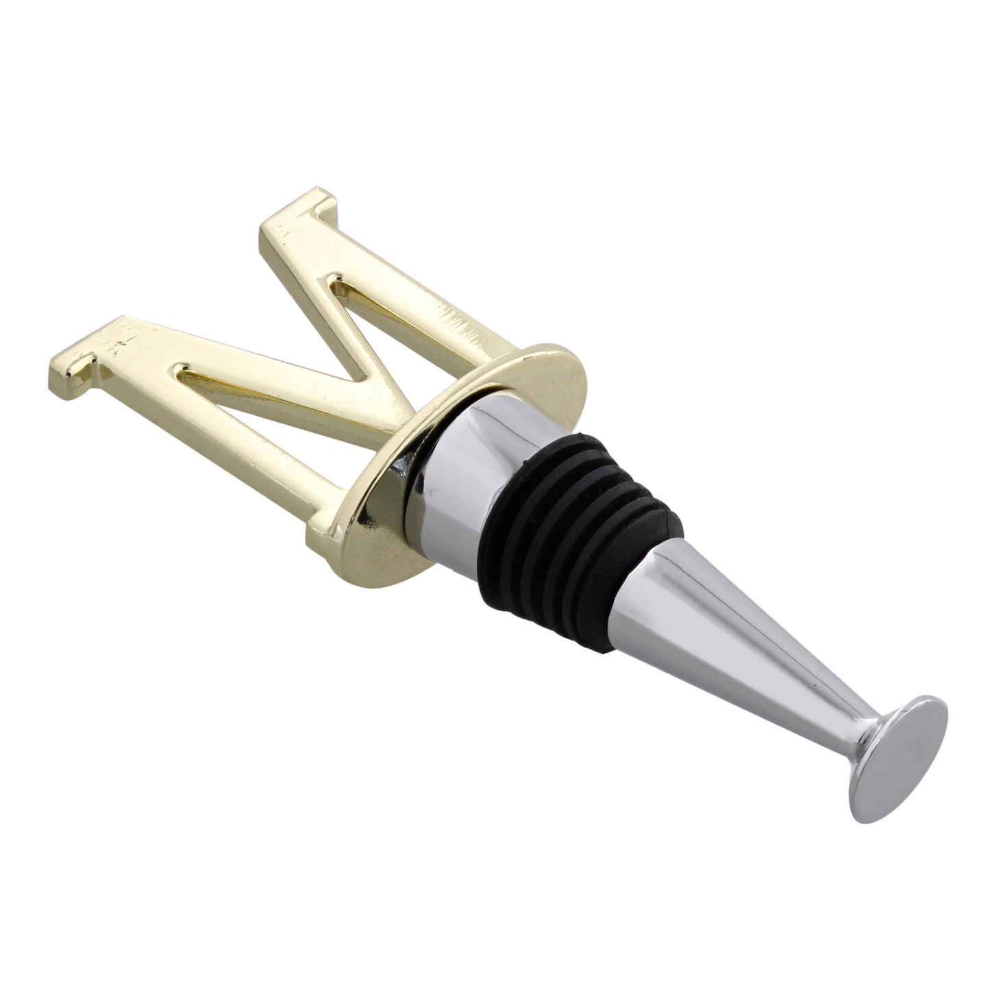 Reusable Wine Cork Bottle Wine Stopper Top Closer Seal, Brass “M”