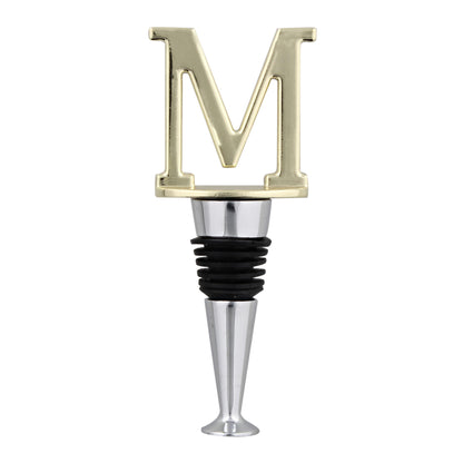 Reusable Wine Cork Bottle Wine Stopper Top Closer Seal, Brass “M”
