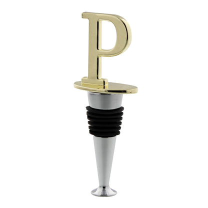 Reusable Wine Cork Bottle Wine Stopper Top Closer Seal, Brass “P”
