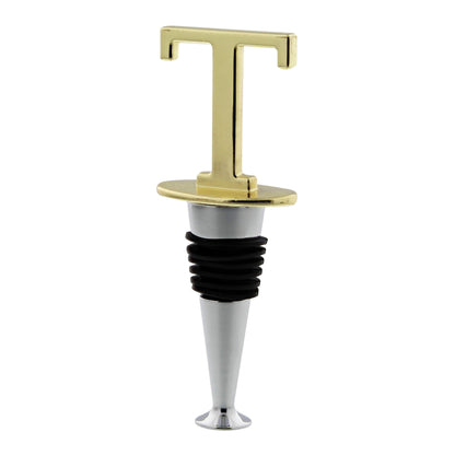 Reusable Wine Cork Bottle Wine Stopper Top Closer Seal, Brass “T”