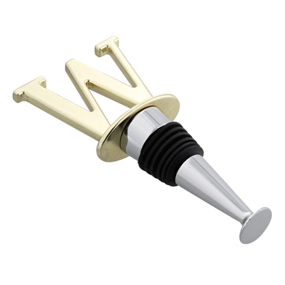 Reusable Wine Cork Bottle Wine Stopper Top Closer Seal, Brass “W”
