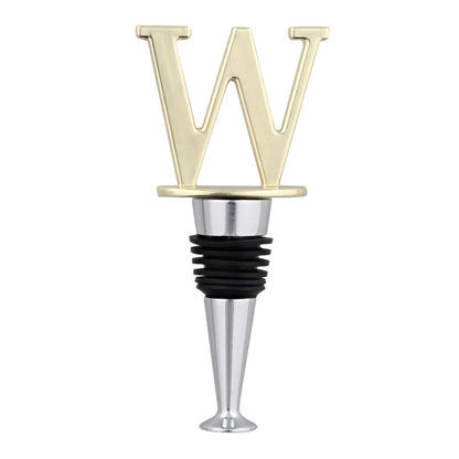 Reusable Wine Cork Bottle Wine Stopper Top Closer Seal, Brass “W”