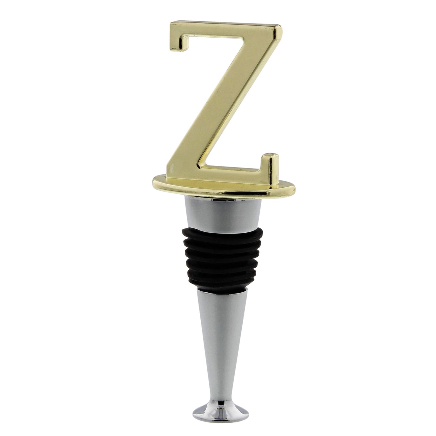 Reusable Wine Cork Bottle Wine Stopper Top Closer Seal, Brass “Z”