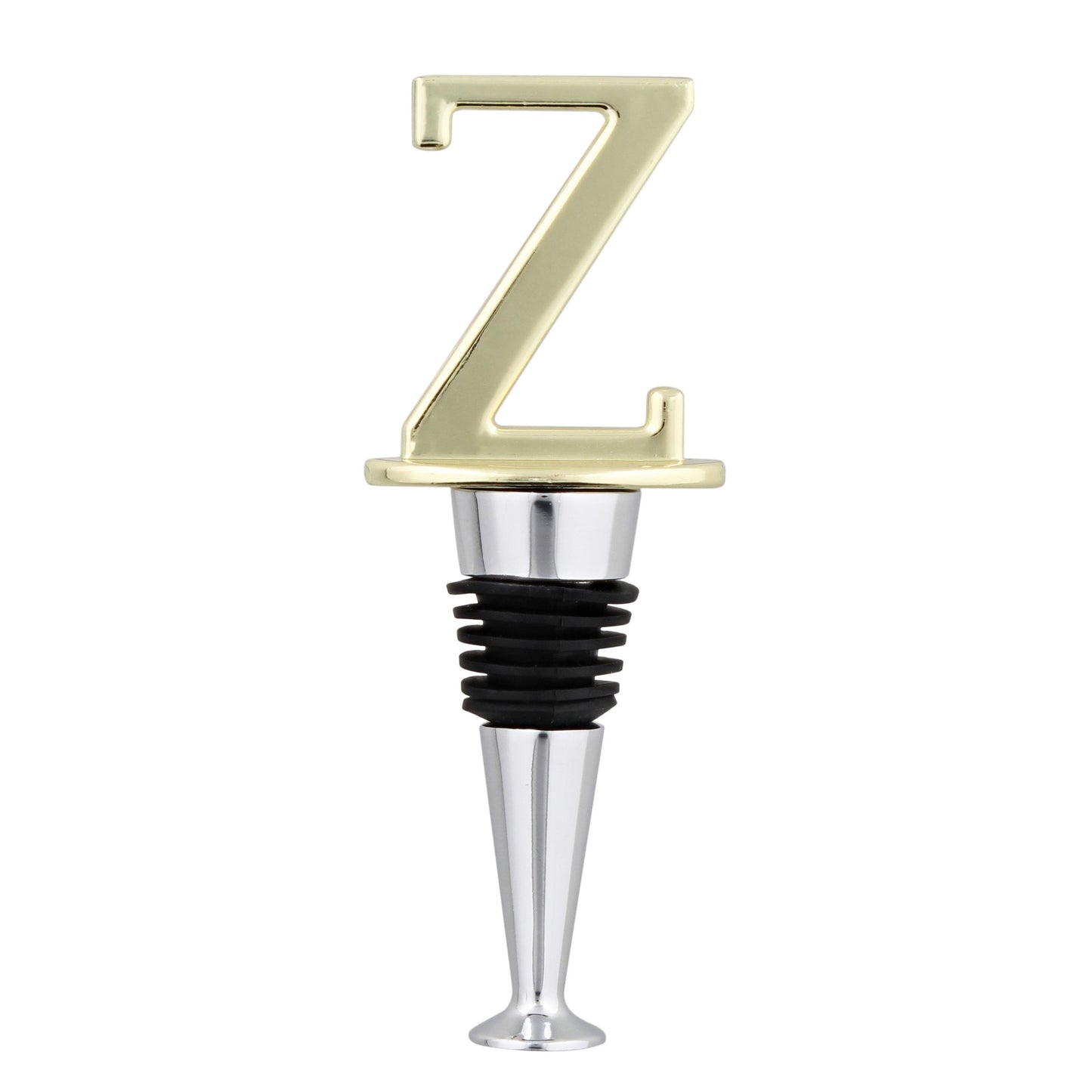 Reusable Wine Cork Bottle Wine Stopper Top Closer Seal, Brass “Z”