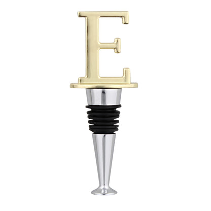Reusable Wine Cork Bottle Wine Stopper Top Closer Seal, Brass “E”