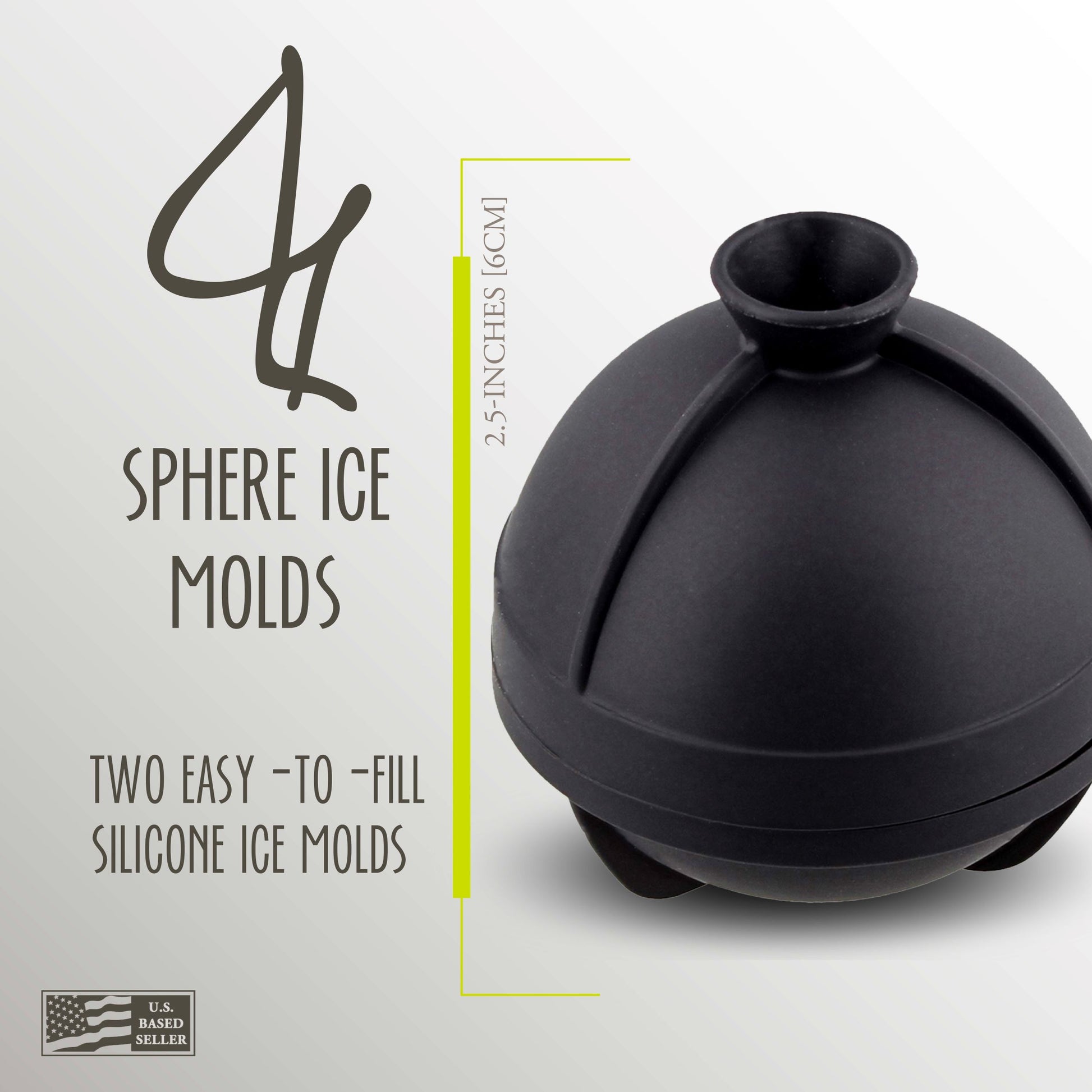 Round Ice Cube Mold Circle Ice Cube Tray 2pk Whiskey Ice Maker Ball