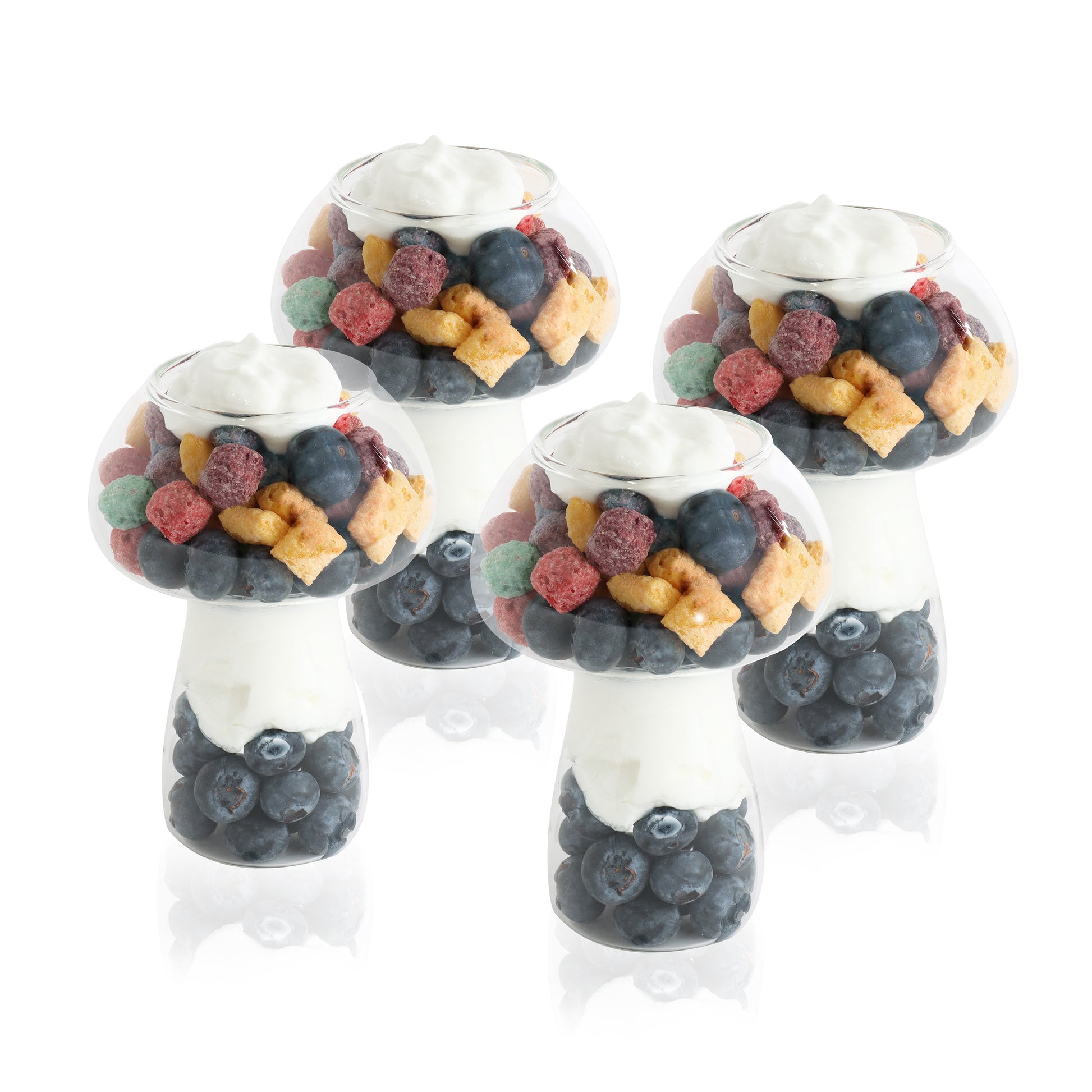 Mushroom Cocktail Glasses 4pk - 9oz Novelty Mushroom Shaped Glass Set