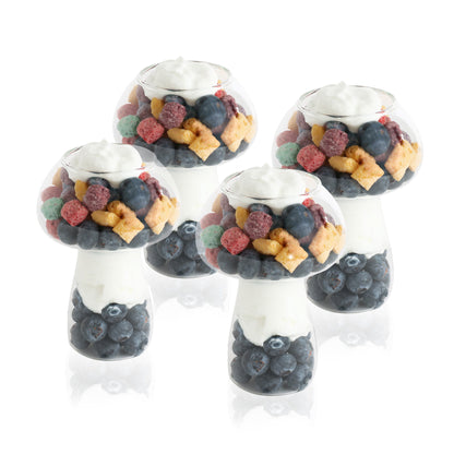 Mushroom Cocktail Glasses 4pk - 9oz Novelty Mushroom Shaped Glass Set