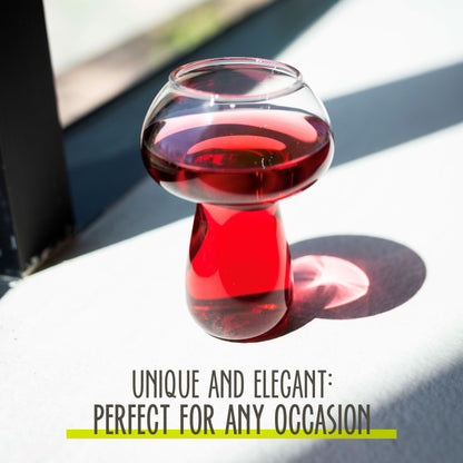 Mushroom Cocktail Glasses 4pk - 9oz Novelty Mushroom Shaped Glass Set