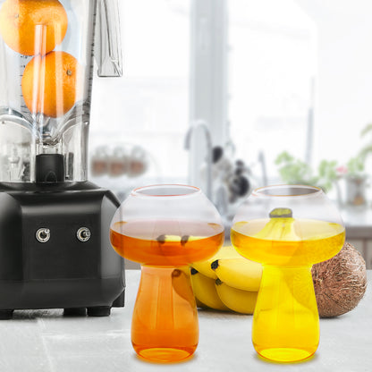 Mushroom Cocktail Glasses 4pk - 9oz Novelty Mushroom Shaped Glass Set