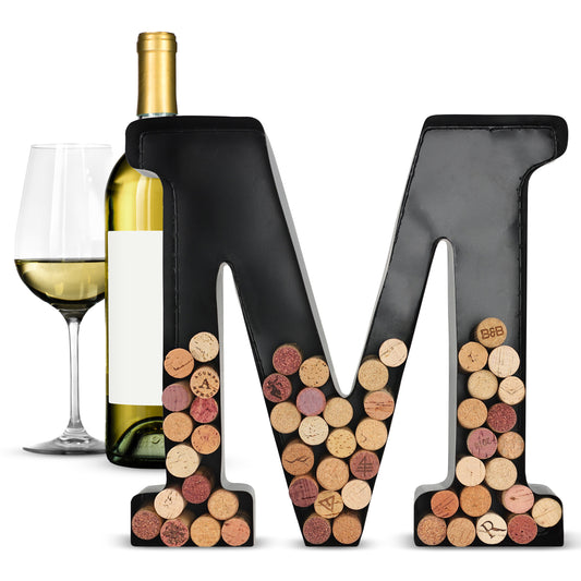 Letter Wine Cork Holder Decor Metal Container for Wine Corks Hanging