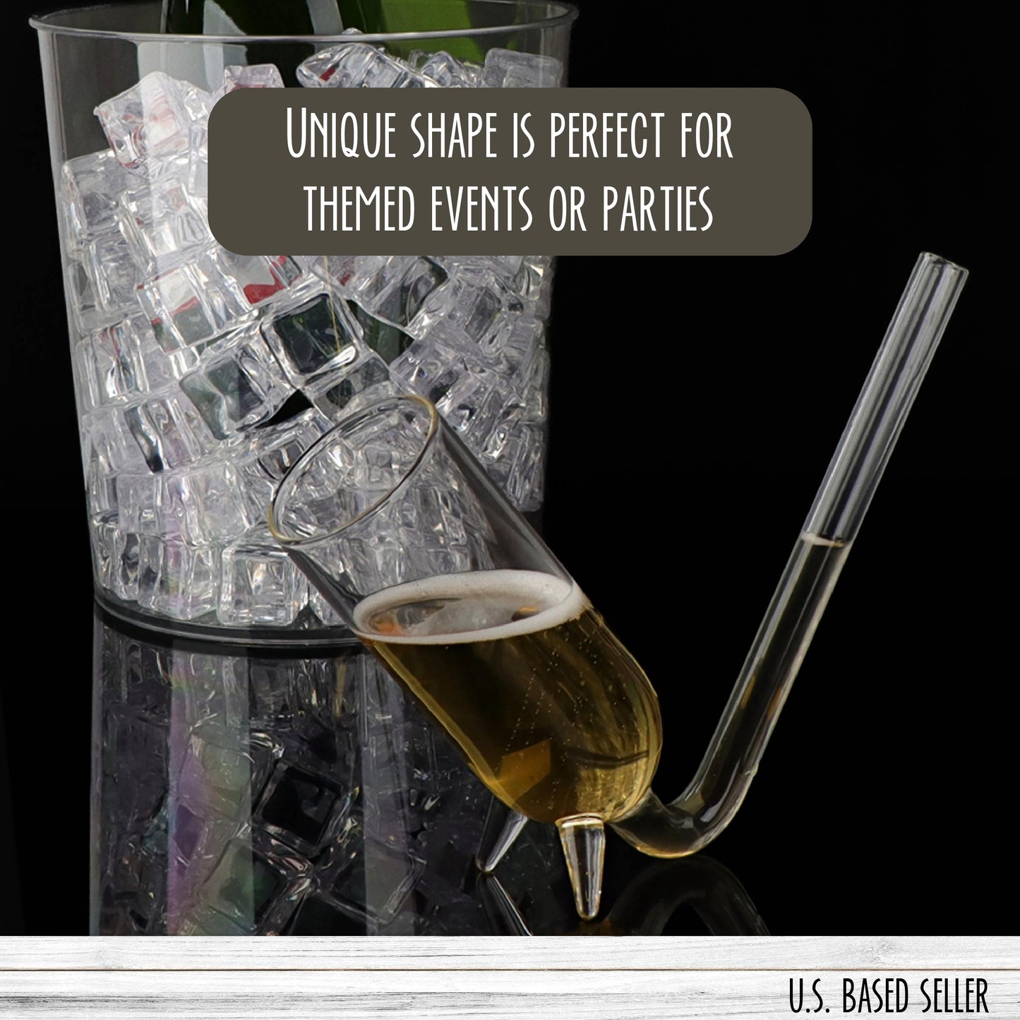 Champagne Shooters with Built In Stands - 6pk 5.7oz Champagne Bongs