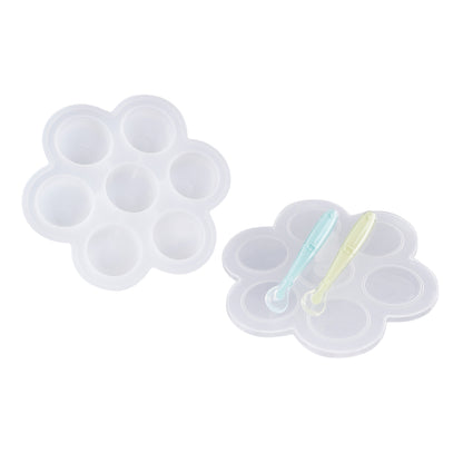 Clear Food Container Freezer Tray with Thick Lid and 2pk Spoons
