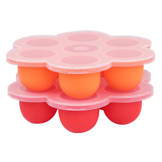 Food Container with Thin Lid - 2PK Meal Prep Container Freezer Trays