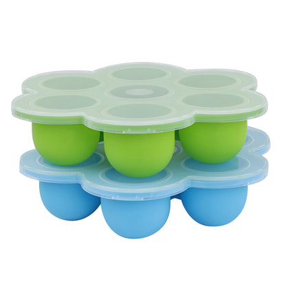 Food Container with Thin Lid - 2PK Blue and Green Meal Prep Container
