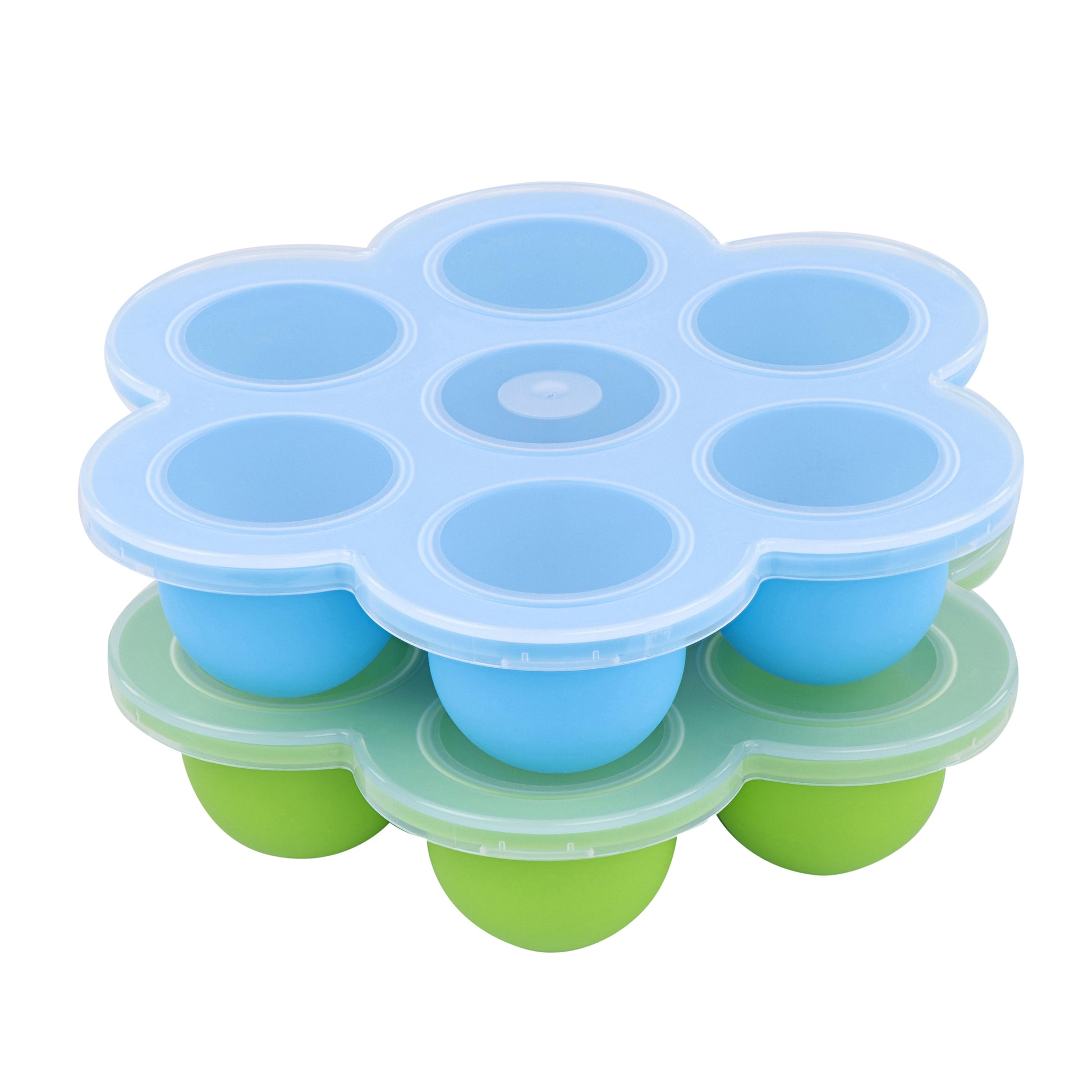 Food Container with Thin Lid - 2PK Blue and Green Meal Prep Container