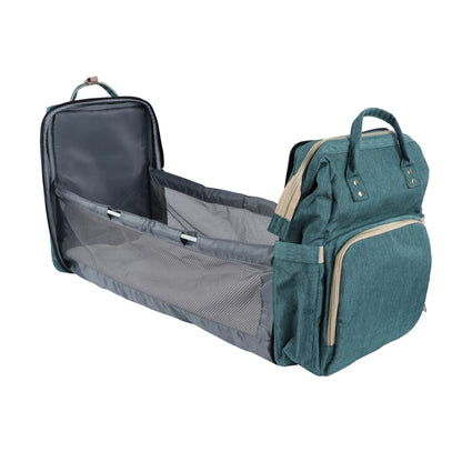 Expanding Diaper Bag with Bassinet - Diaper Backpack Crib Combo