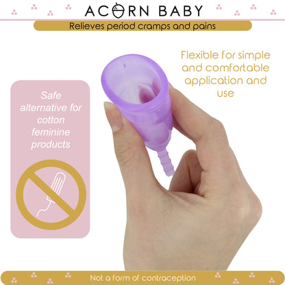 Adult Menstrual Cup Small Silicone Purple 1pk - Leak Free Period Cups